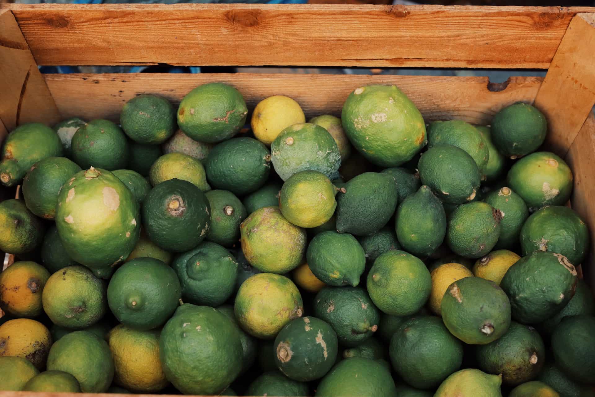 Fresh bergamot and citrus beside a fragrance bottle on warm linen